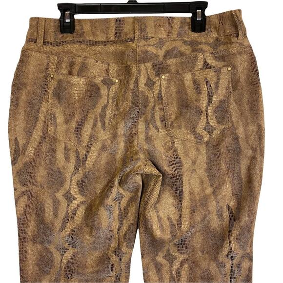 Chico's So Slimming Python Print Straight Leg Pants Size 12 - Picture 4 of 6